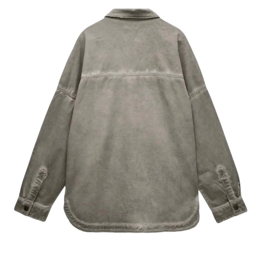 NWT ZARA Wash Effect Overshirt (Shacket) - Picture 4 of 8